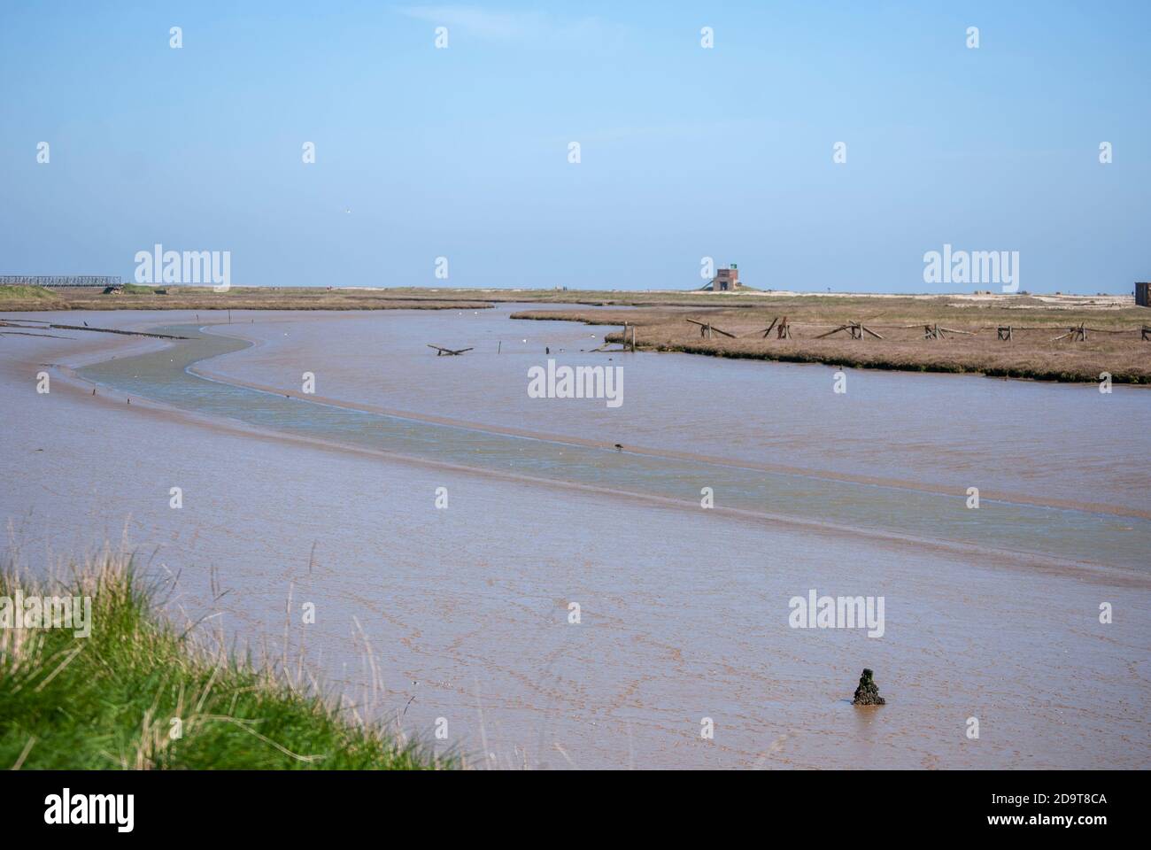 The River Alde at Orford Ness in Suffolk, UK Stock Photo