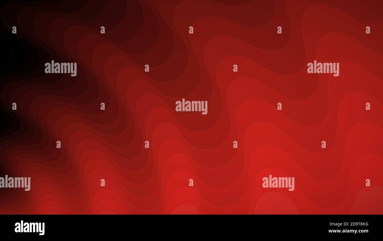 Abstract background of wavy lines in shades of red Stock Vector Image ...