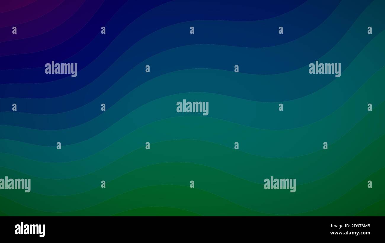 Abstract background of wavy lines in shades of blue and green Stock ...