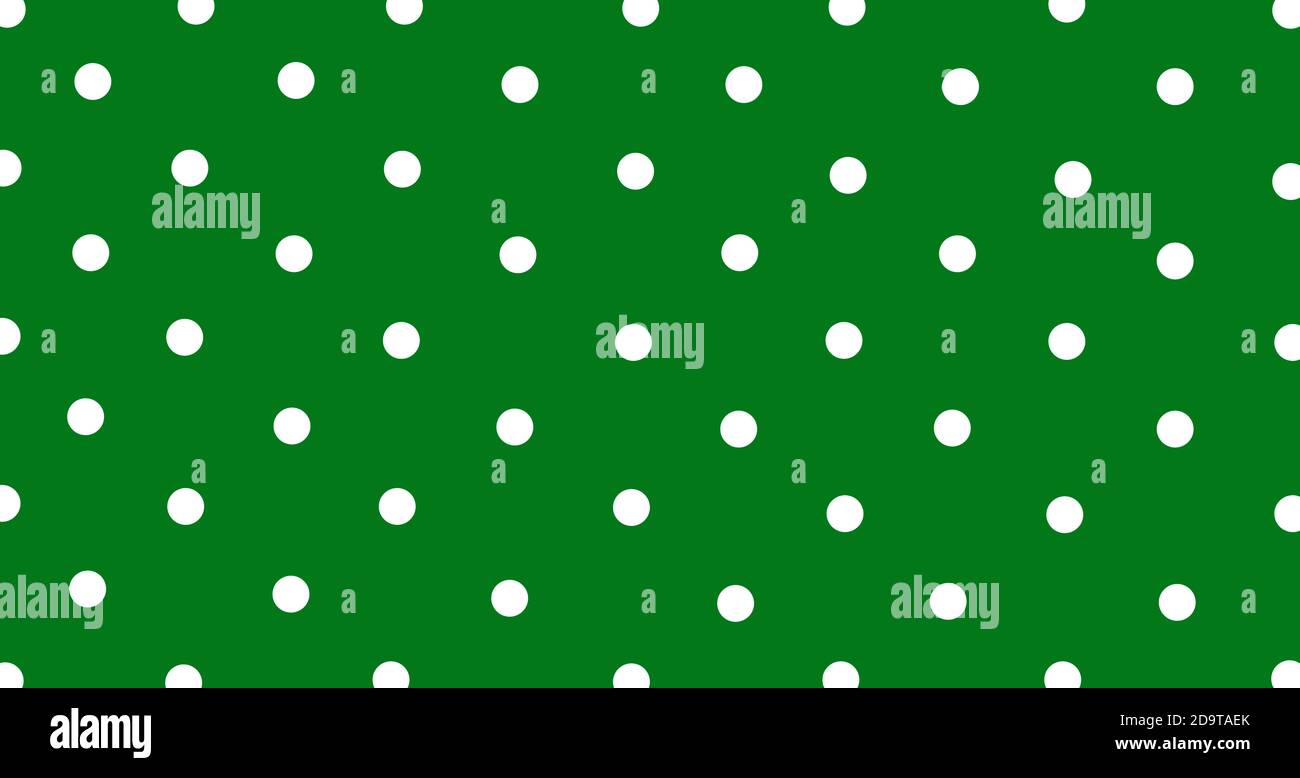 Green polka dot on white background Stock Illustration
