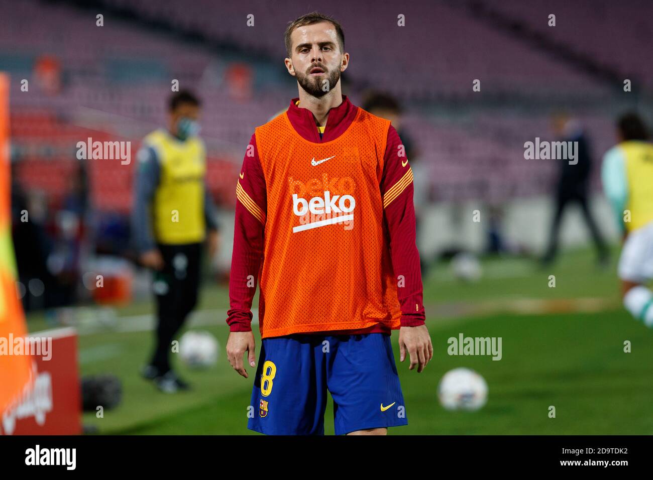 Barcelona, Spain. 07th Nov, 2020. Miralem Pjanic of FC Barcelona during the Liga Santander match between FC Barcelona and Real Betis Balompie at Camp Nou in Barcelona, Spain. Credit: Dax Images/Alamy Live News Stock Photo