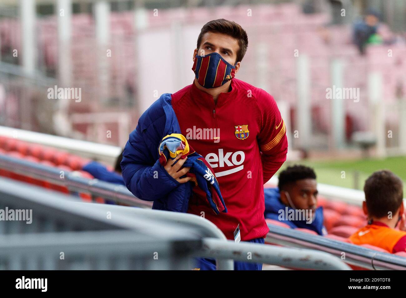 Barcelona, Spain. 07th Nov, 2020. Riqui Puig of FC Barcelona during the Liga Santander match between FC Barcelona and Real Betis Balompie at Camp Nou in Barcelona, Spain. Credit: Dax Images/Alamy Live News Stock Photo