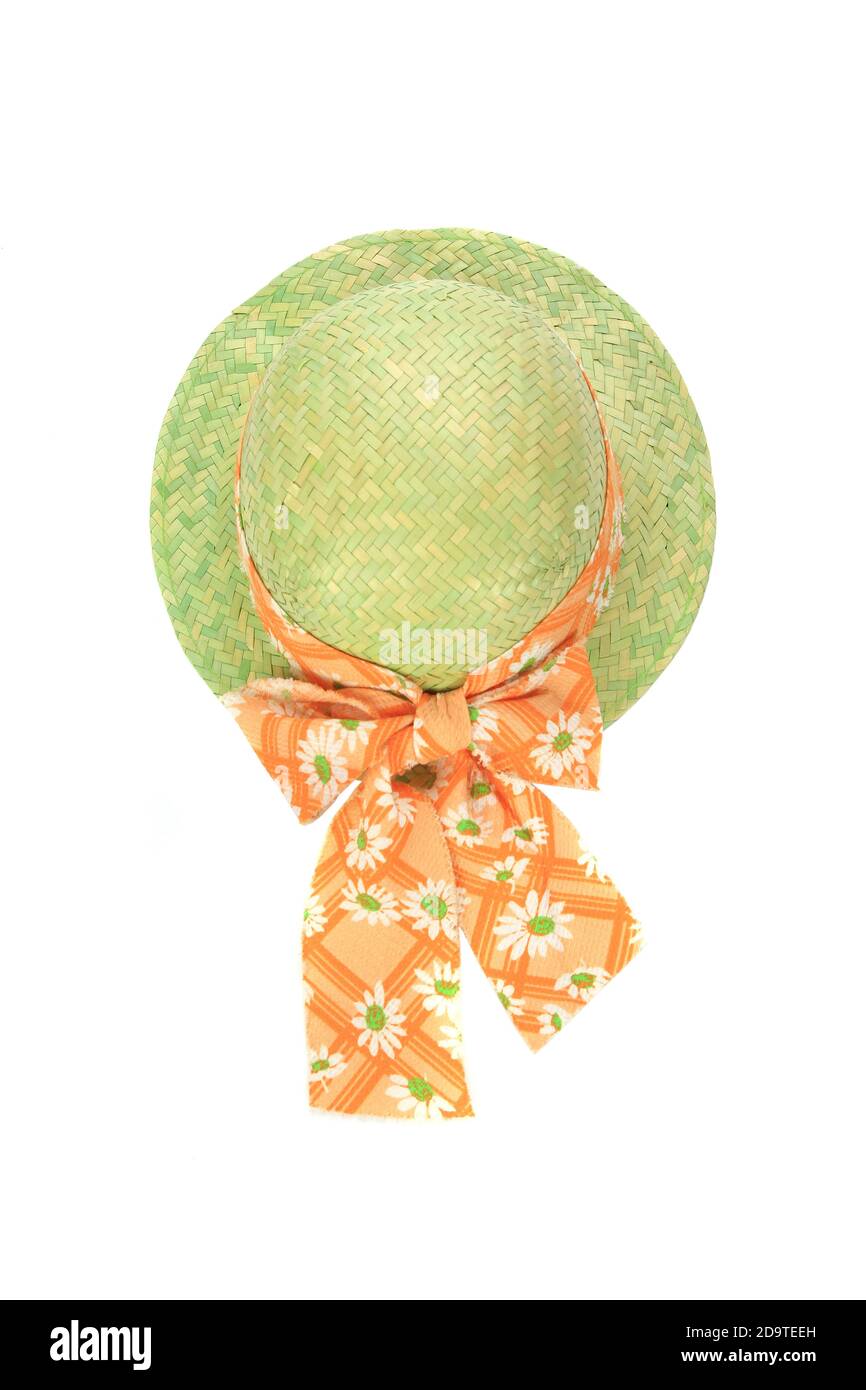Straw hat and bow hi-res stock photography and images - Alamy