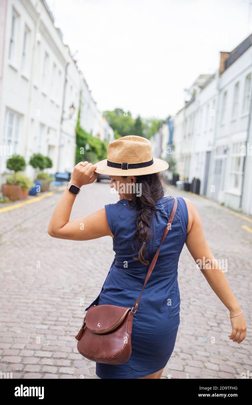 Young woman in shorts walks hi-res stock photography and images - Alamy