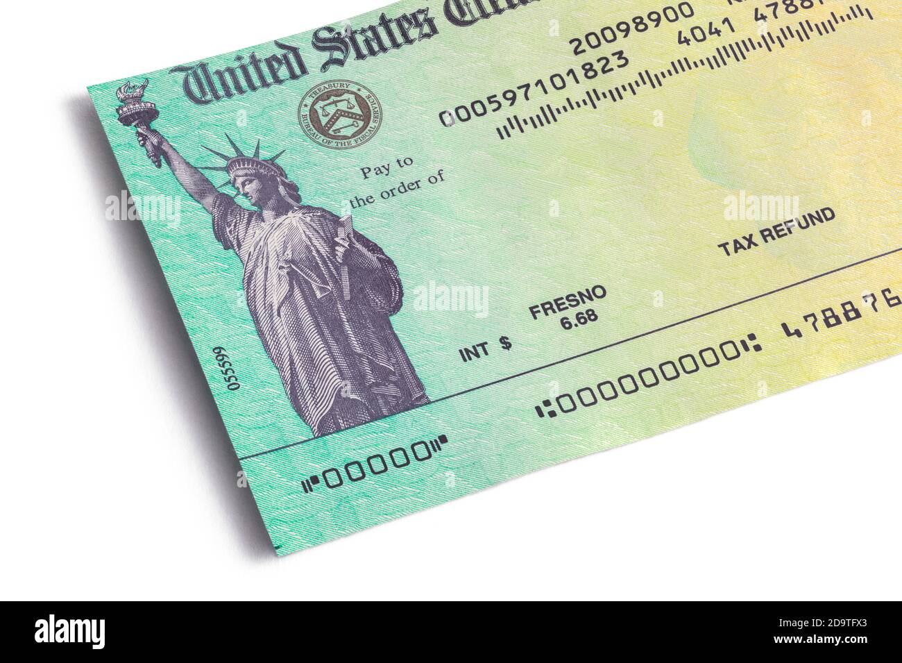 federal-tax-refund-check-close-up-cut-out-on-white-stock-photo-alamy