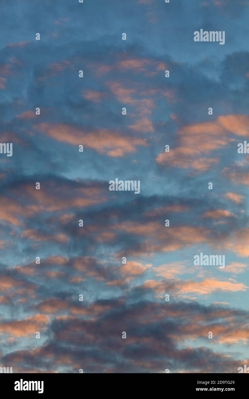 Beautiful sunset sky with clouds natural background Stock Photo - Alamy