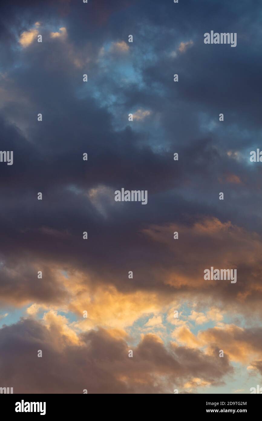 Beautiful sunset sky with clouds natural background Stock Photo - Alamy