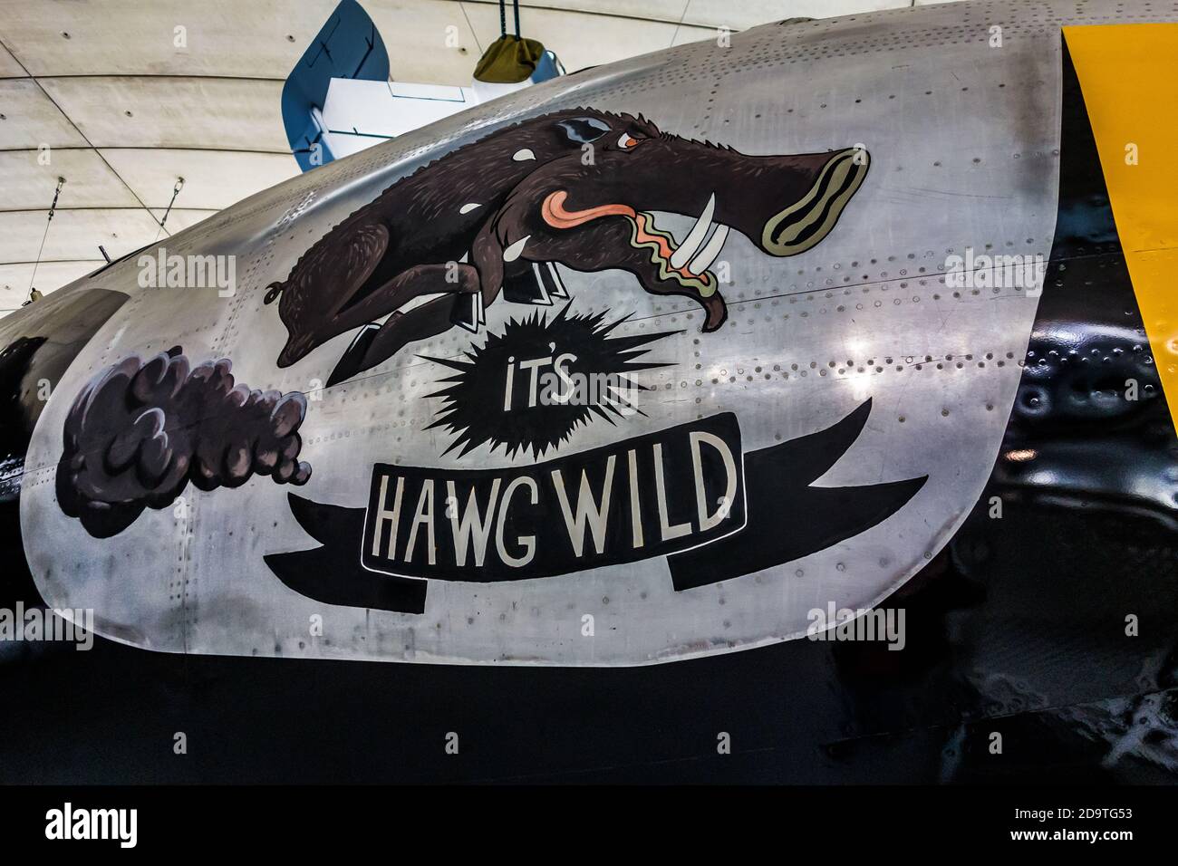 IT'S HAWG WILD, Boeing B-29 Superfortresses, Nose art Stock Photo