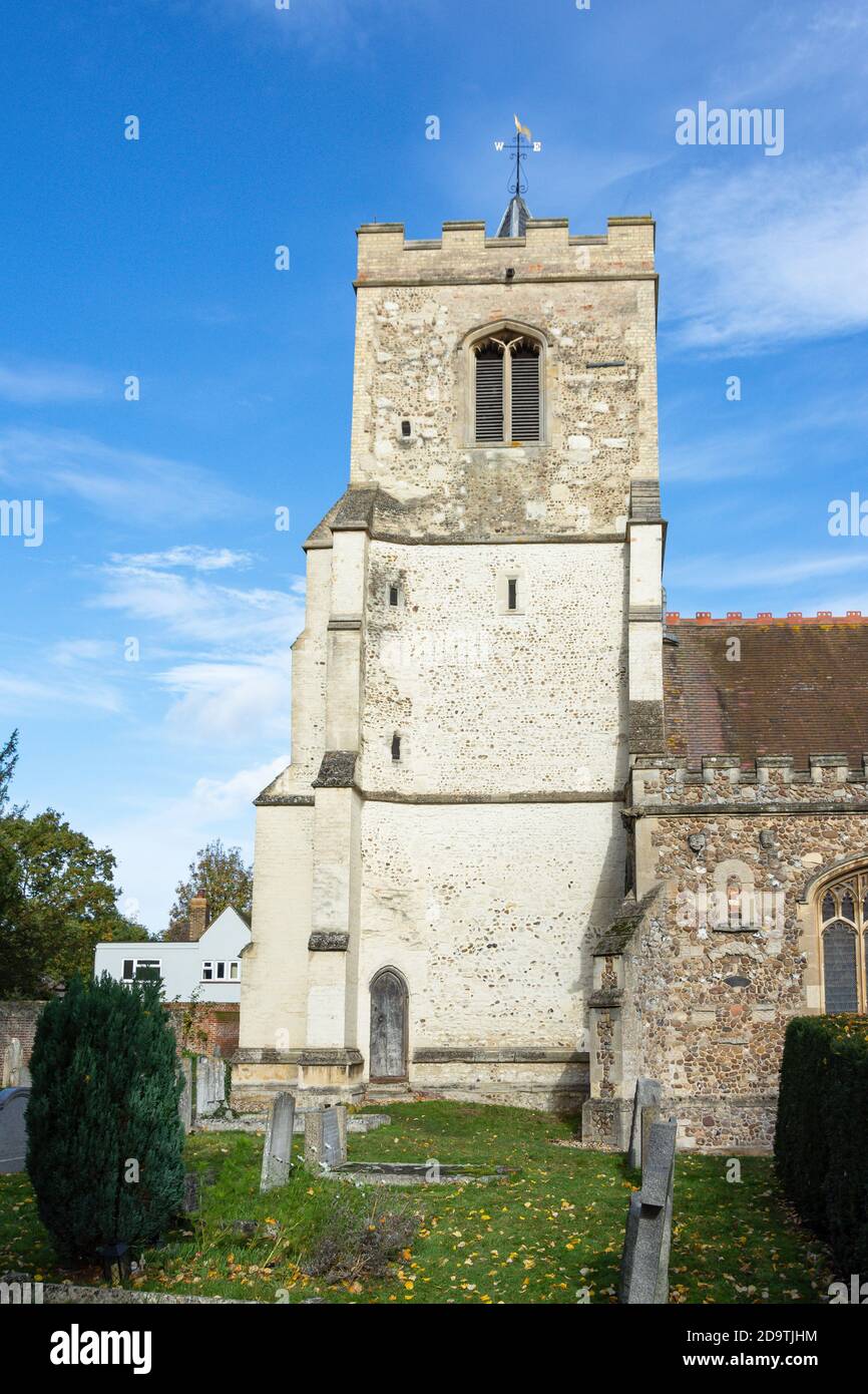 The Church of St Andrew and St Mary, High Street, Grantchester, Cambridgeshire, England, United Kingdom Stock Photo