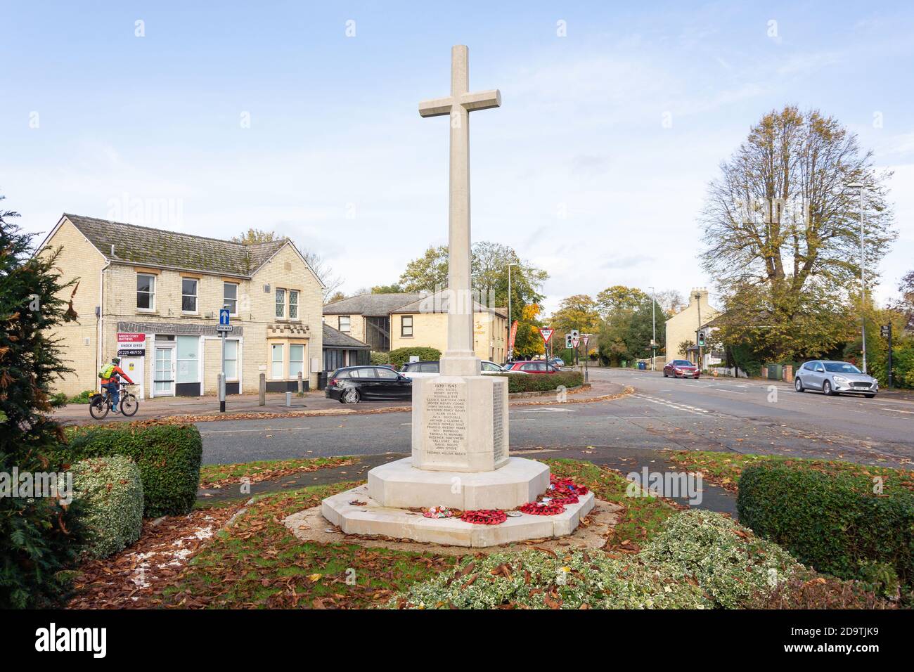 War Memorial, High Green, Great Shelford, Cambridgeshire, England, United Kingdom Stock Photo