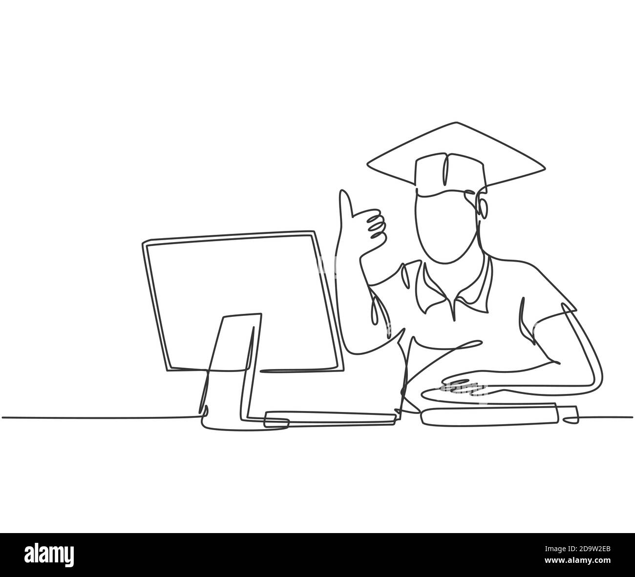 A plain sketch of a boy studying Stock Vector Image  Art  Alamy