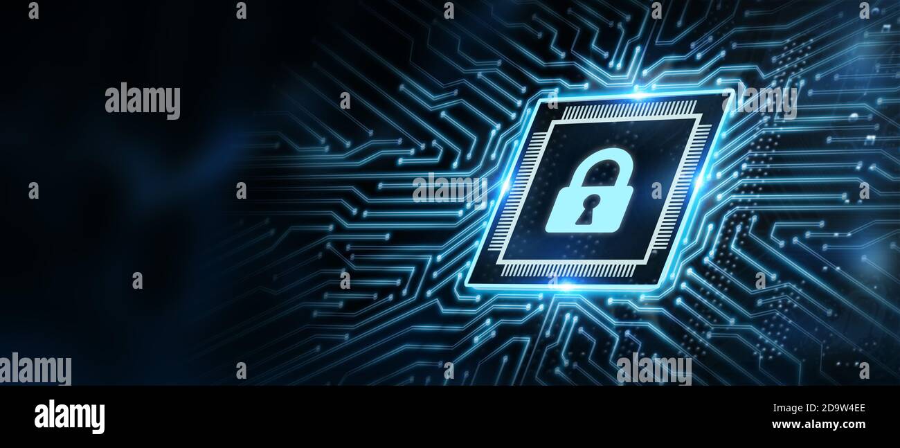 Cyber security data protection business technology privacy concept. Stock Photo