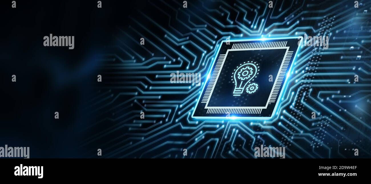 Business, technology, internet and networking concept. Light Bulb innovation Solution. Stock Photo