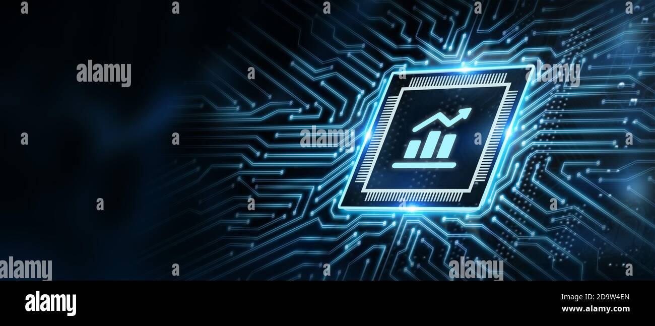 Business, Technology, Internet and network concept. Financial Graph. Stock Market chart. Forex Investment. Stock Photo