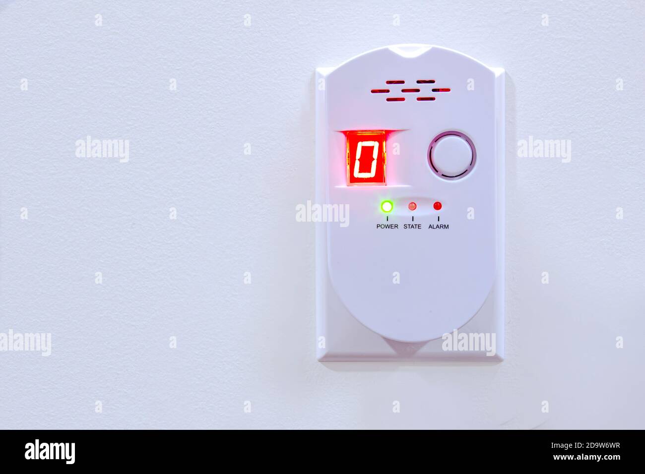 Natural Gas Detector, Gas Alarm Detector LPG Gas Leak Sensor Plug-in Gas Detector with Sound Warning and LED Display for House Kitchen Restaurant Hote Stock Photo