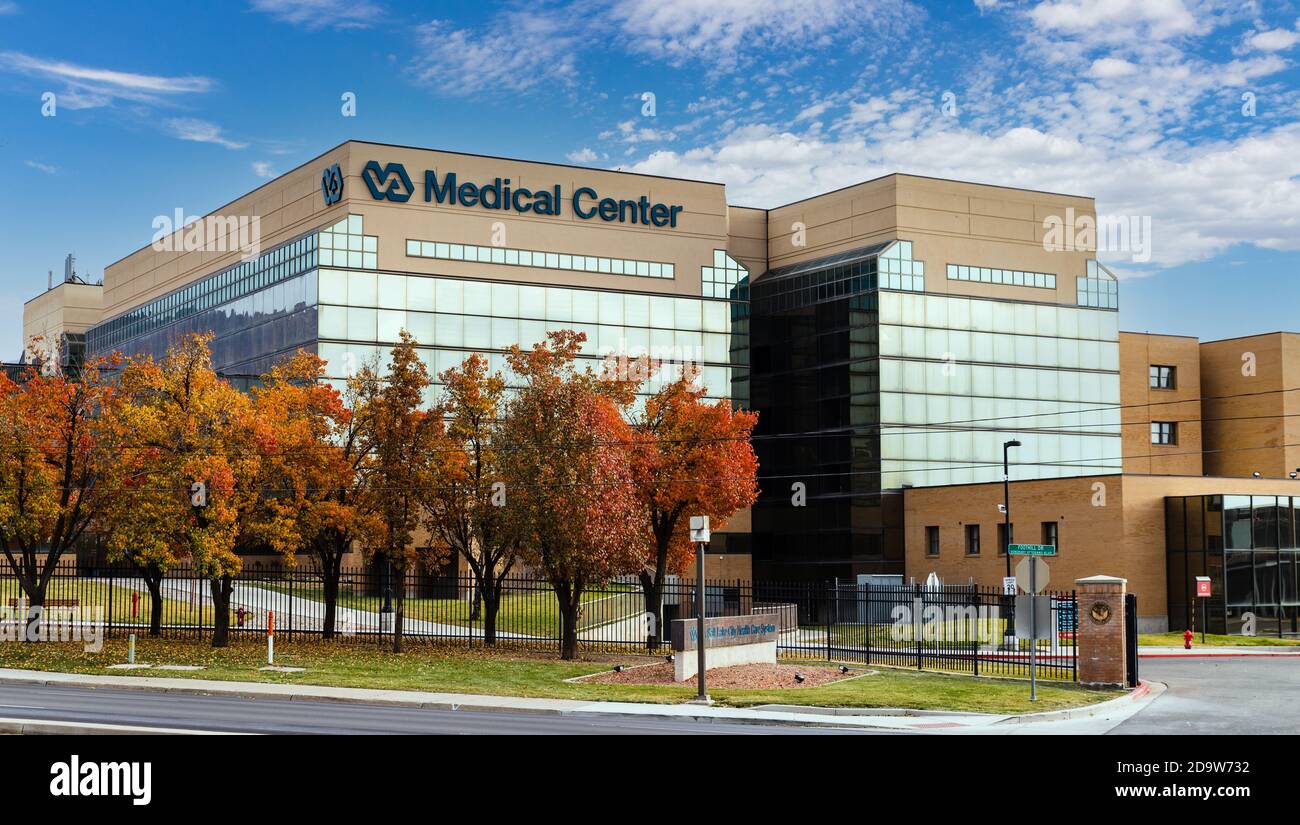 Salt Lake City, UT / USA - November 6, 2020: George E. Wahlen Department of Veterans Affairs Medical Center Stock Photo