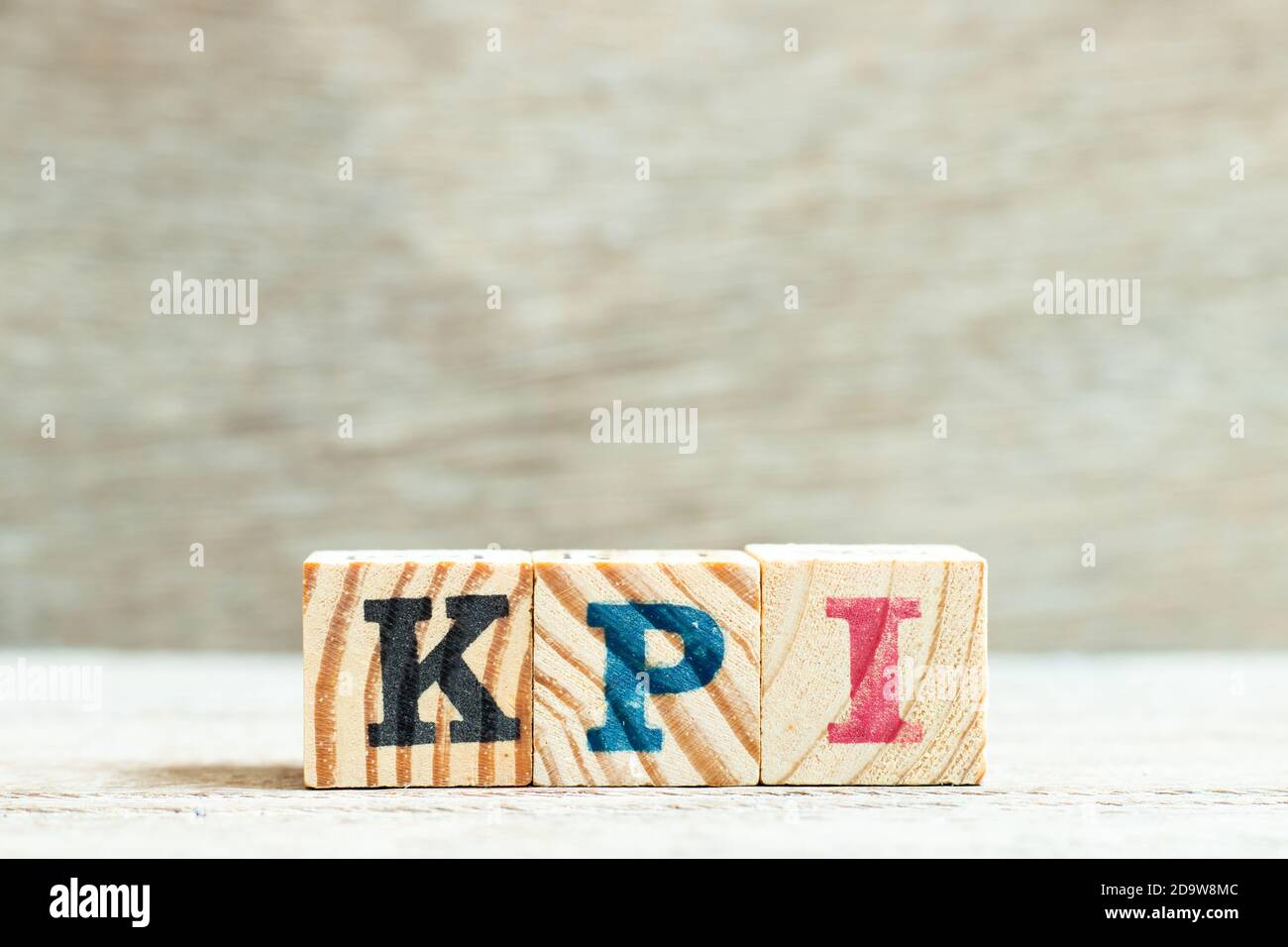 Alphabet letter block in word KPI (Abbreviation of key performance
