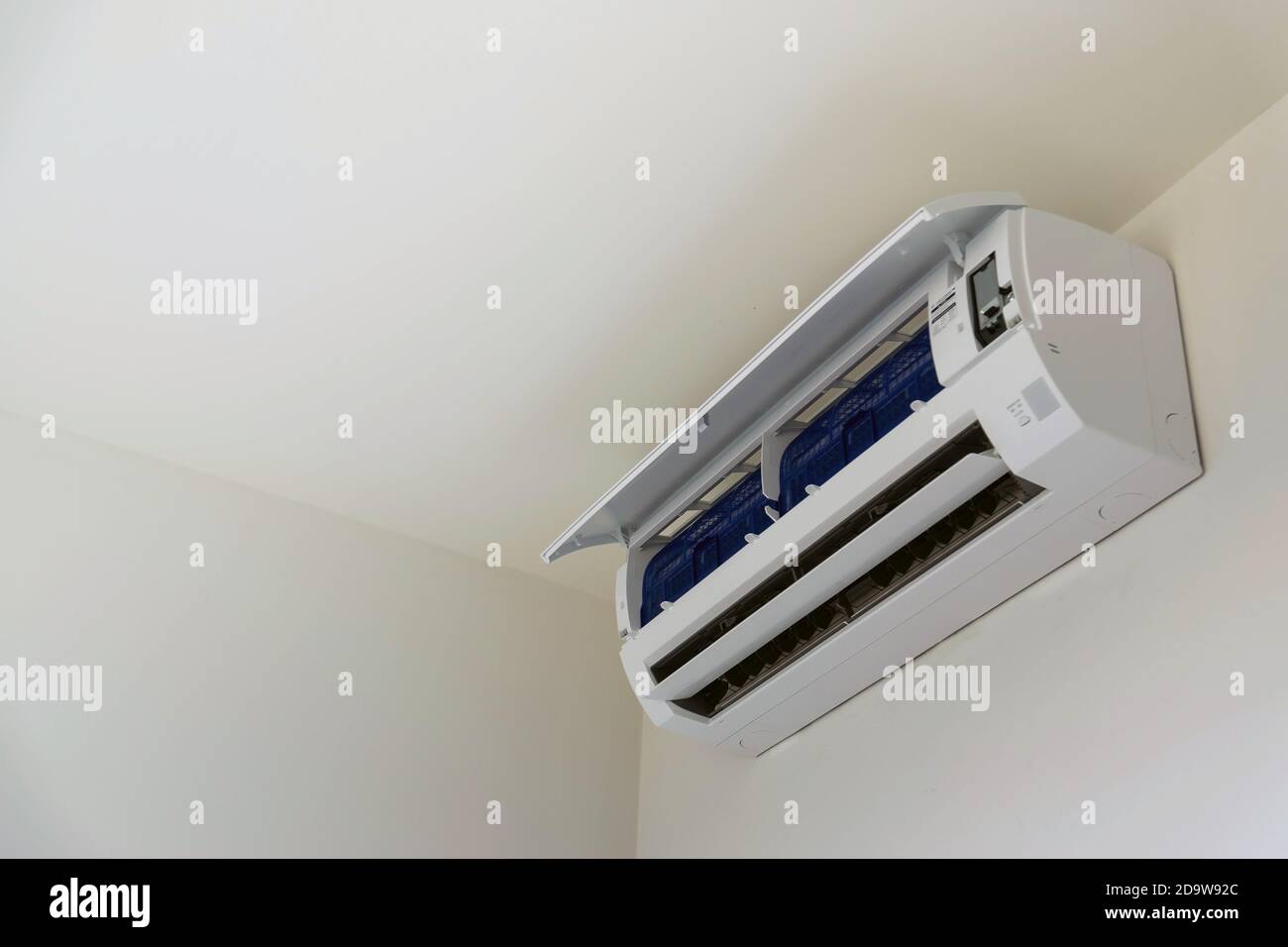 Wall mounted air conditioner, used for home or office. Stock Photo