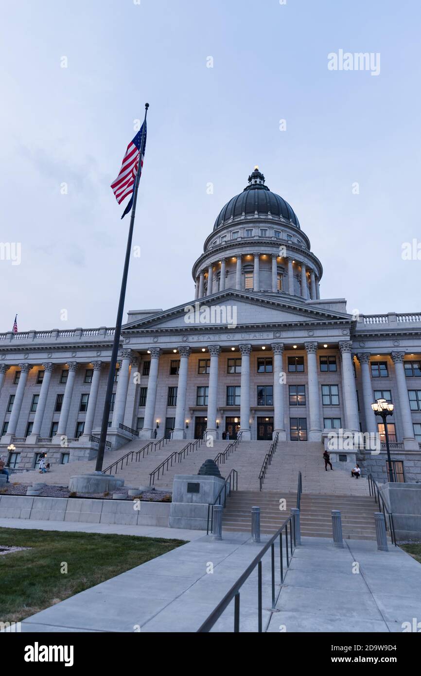 Salt Lake City, UT / USA - November 6, 2020: Utah State Capitol Building Stock Photo