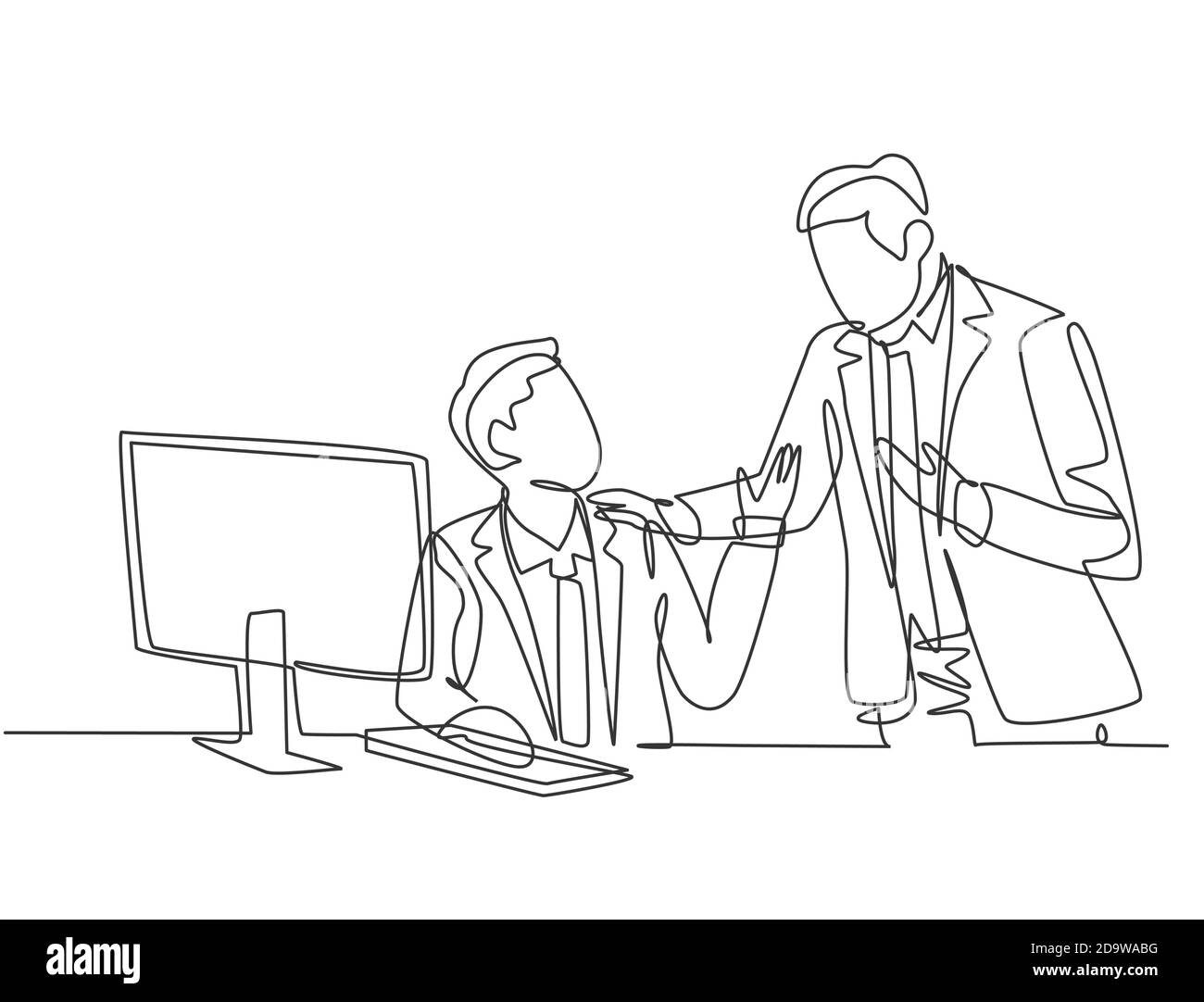 Speak during a meeting Stock Vector Images Alamy