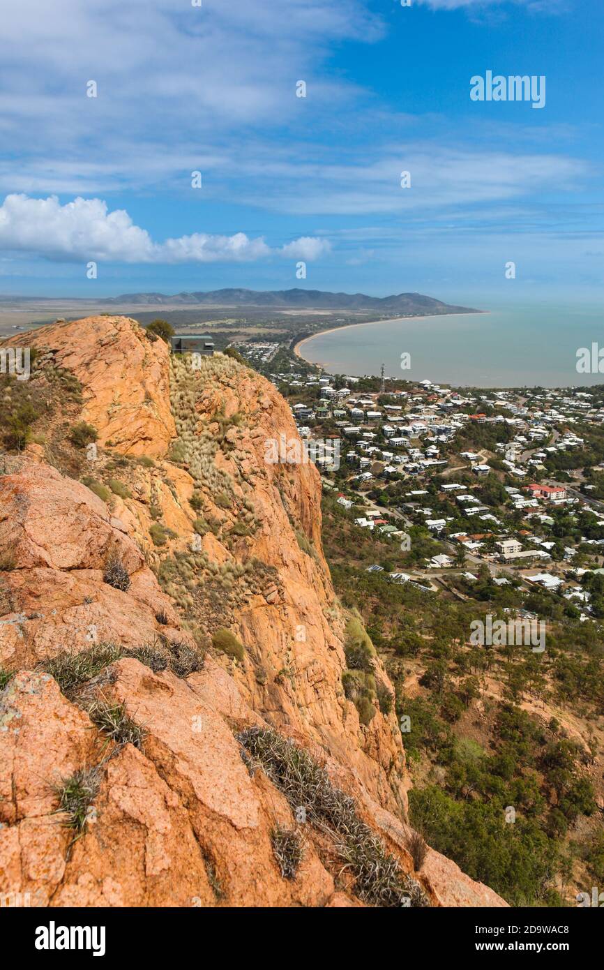 View of the city of Townsville in North Queensland from Castle Hill. Australia Stock Photo