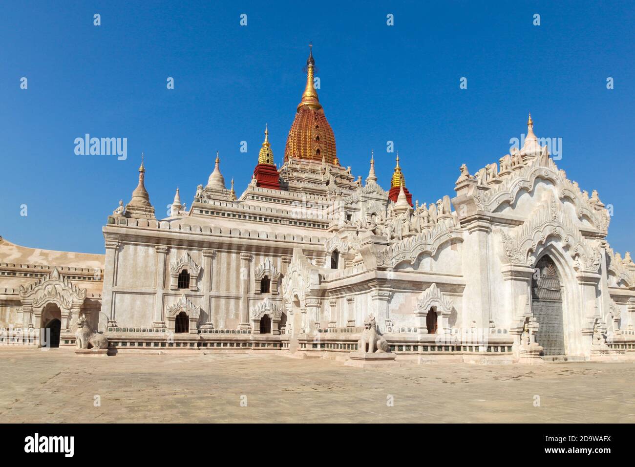 Anada Temple is a buddhist was original constructed in 1105AD and is an important temple in the ancient city of Bagan in Myanmar formally known as Bur Stock Photo