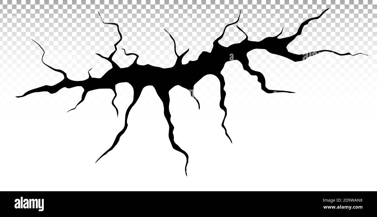Ground cracks. Earthquake and ground cracks, hole effect, craquelure and damaged wall texture