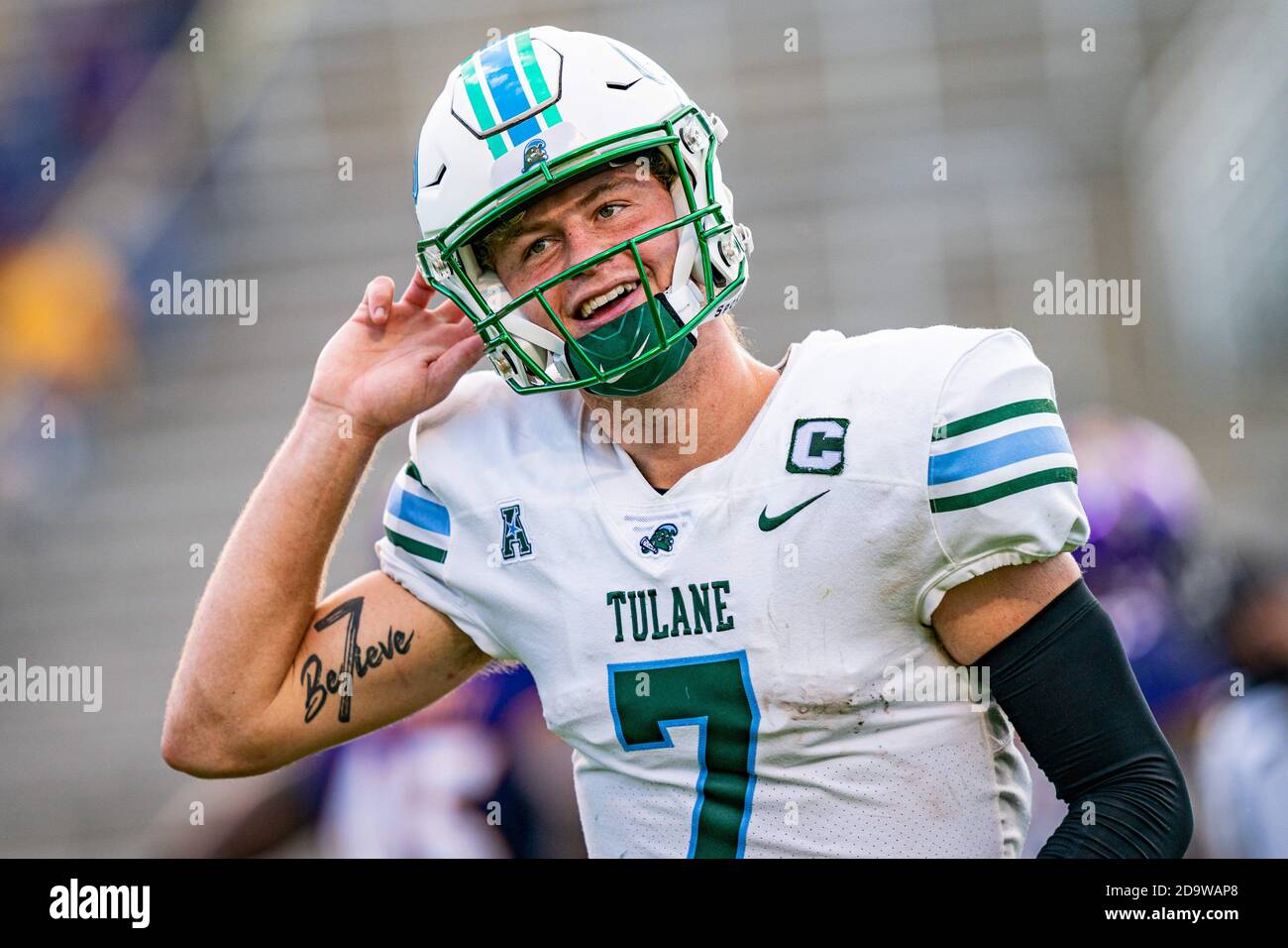 Tulane Green Wave quarterback Michael Pratt (7) during the NCAA college football game between