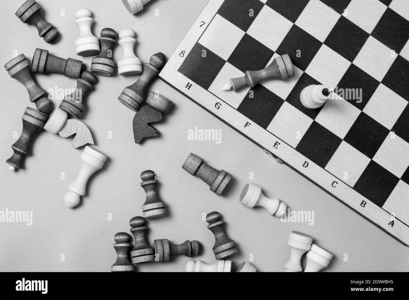 Wooden White Queen and Black Rooks Chess Pieces Stock Image - Image of  challenge, queen: 39091035