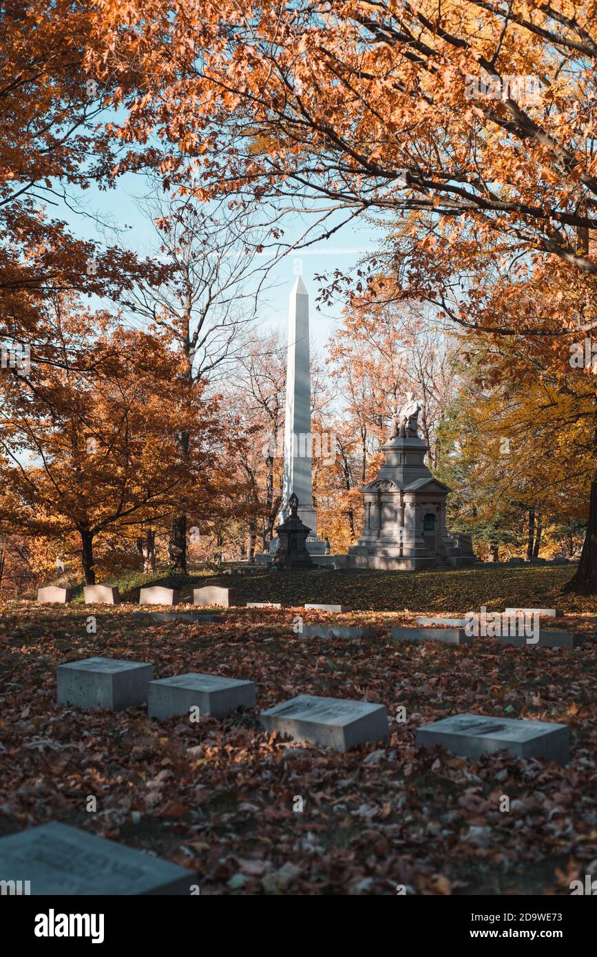Rockefeller grave site in lakeview cemetery ohio Stock Photo - Alamy