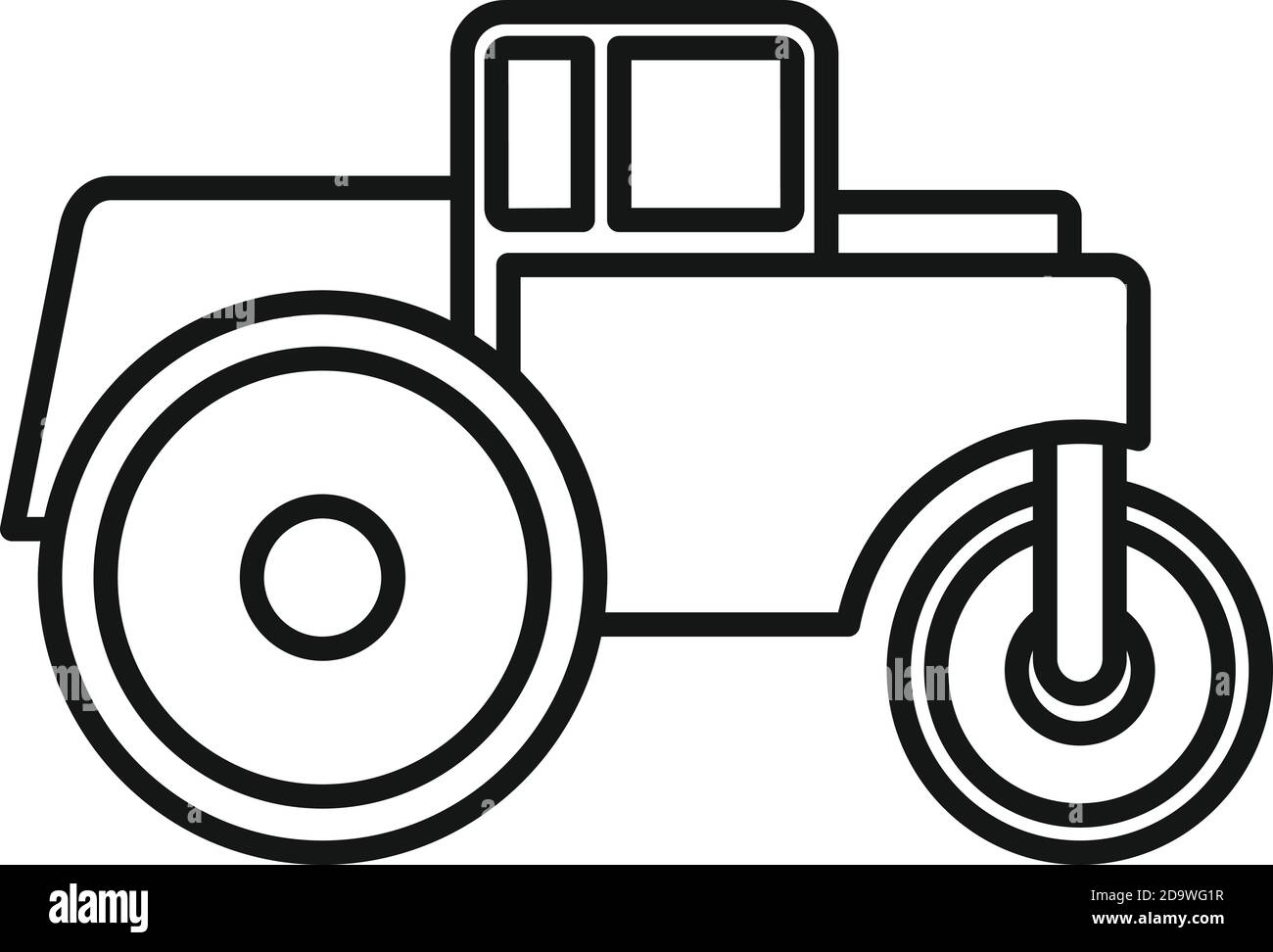 Surface road roller icon, outline style Stock Vector Image & Art - Alamy