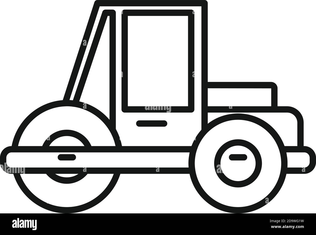 Construction road roller icon, outline style Stock Vector Image & Art ...