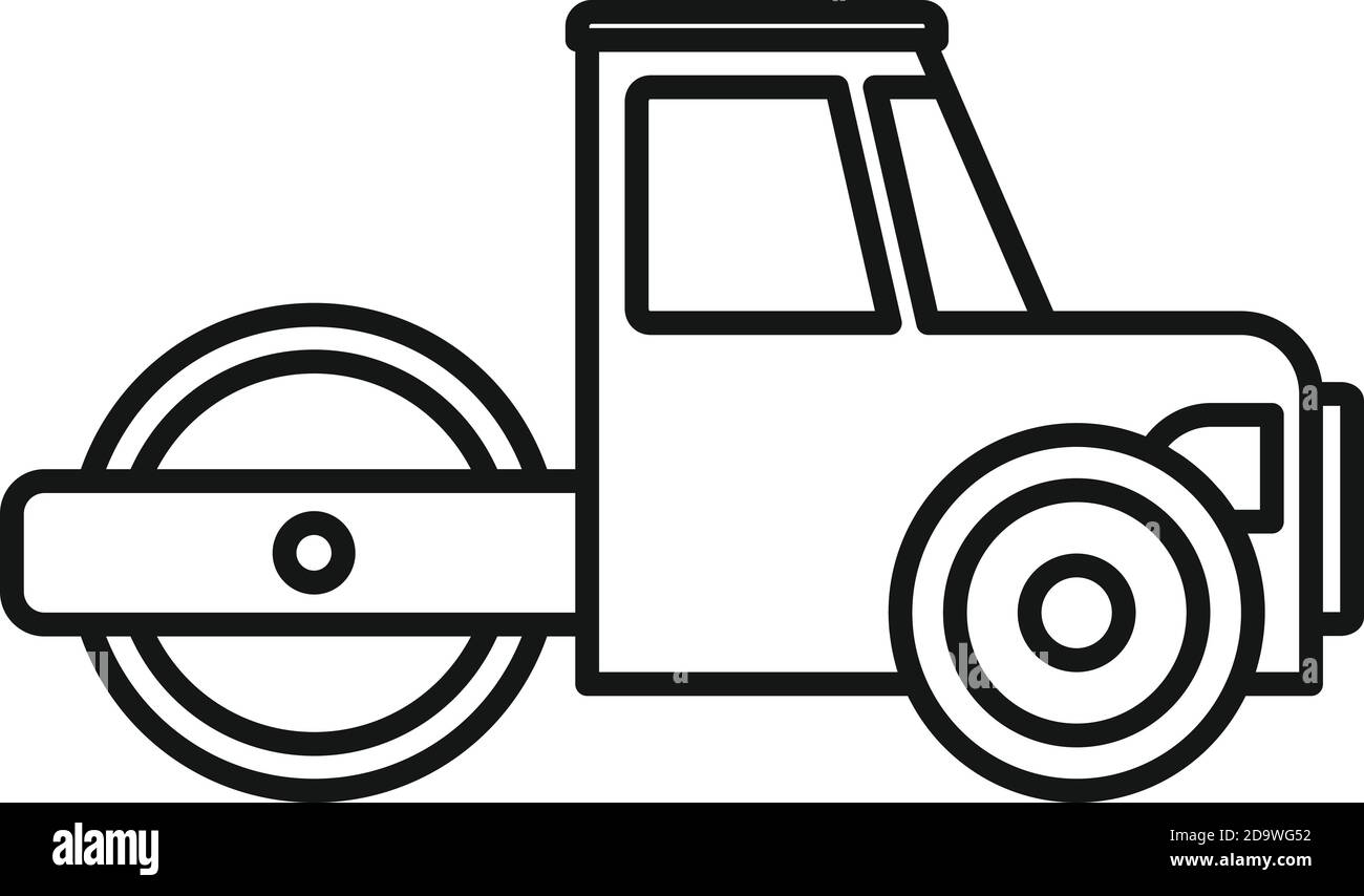 Repair road roller icon, outline style Stock Vector Image & Art - Alamy