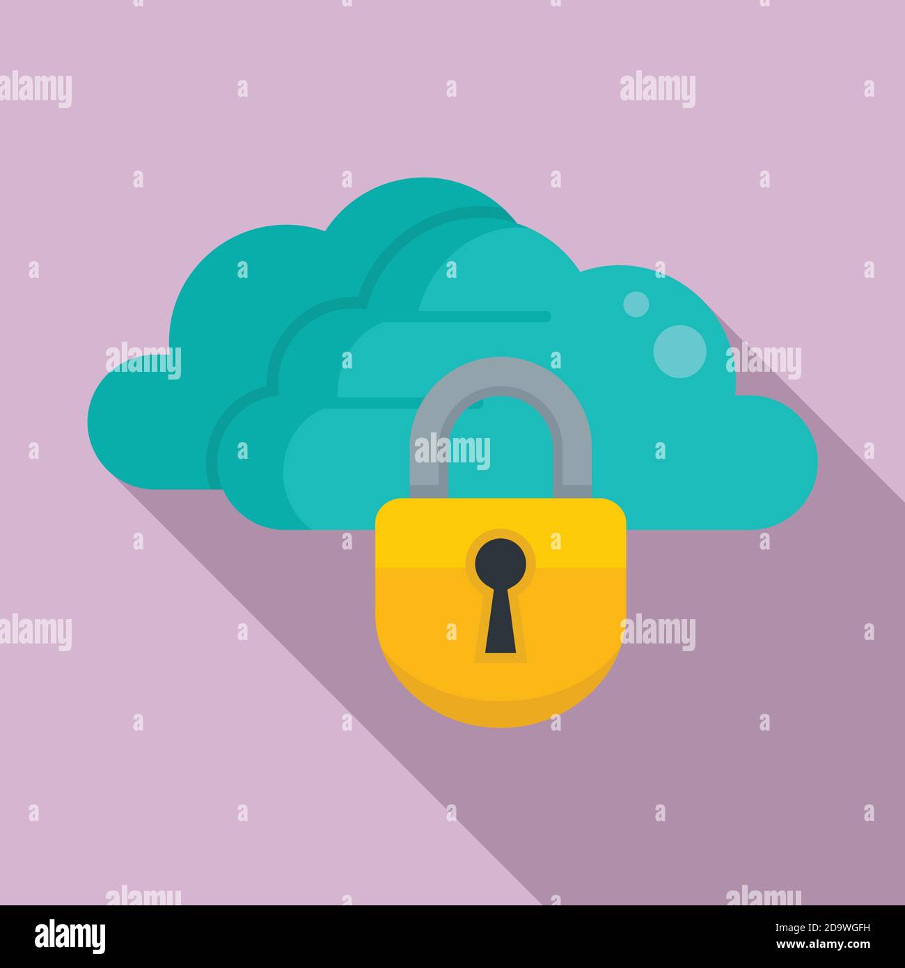 Database data secured lock Stock Vector Images - Alamy