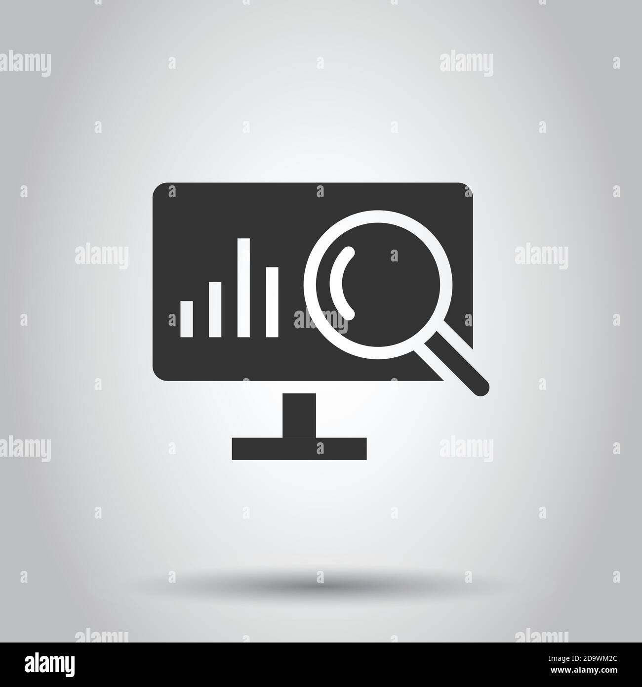 Website analytics icon in flat style. SEO data vector illustration on ...