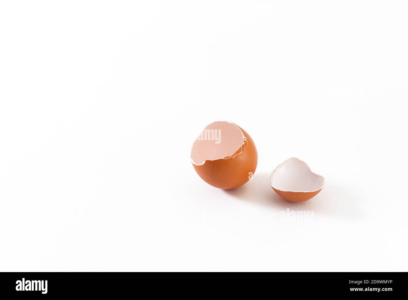 chicken broken egg on white background Stock Photo - Alamy