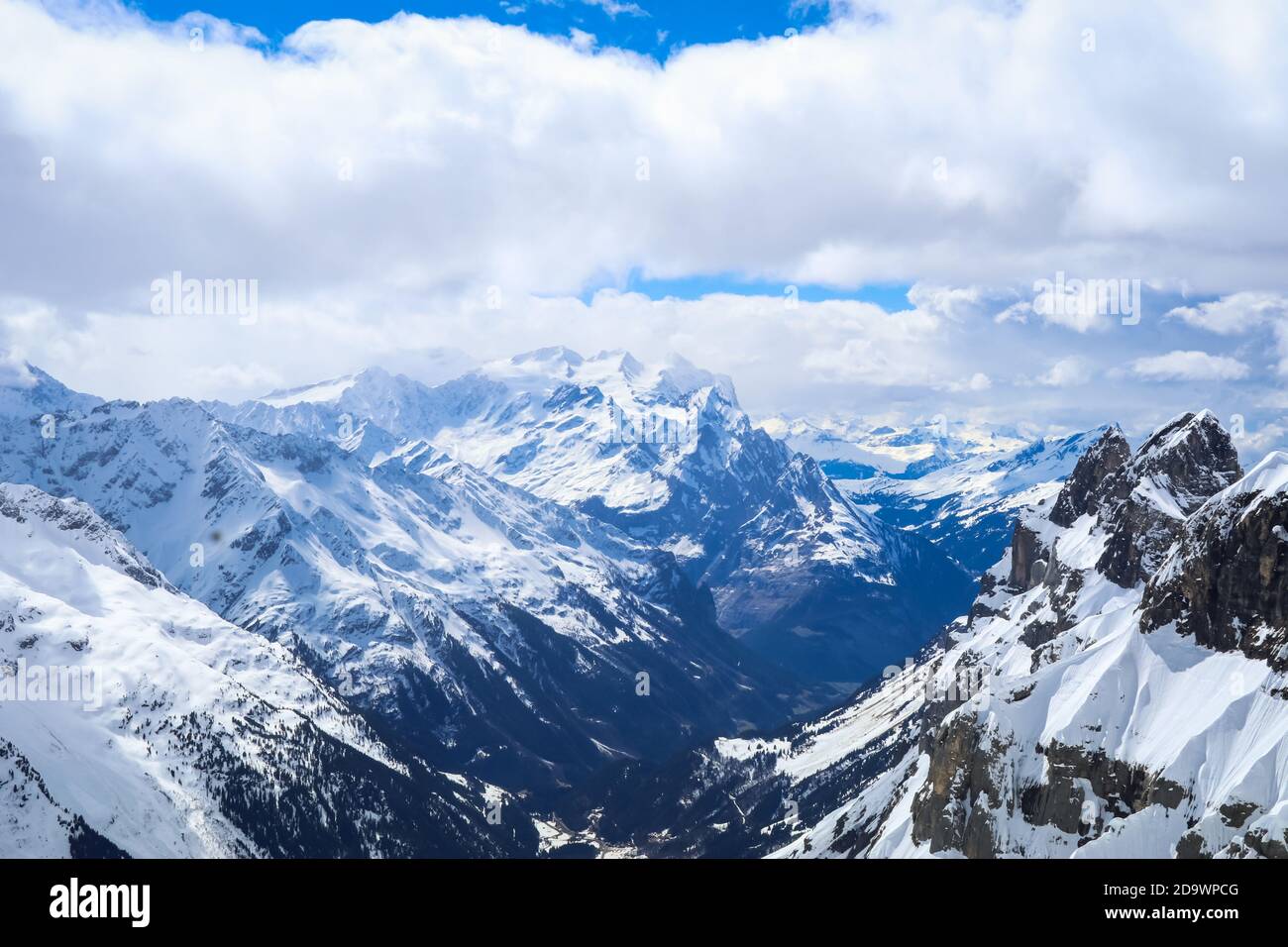 The Snowy Mountains At Mount Titlis, Switzerland Stock Photo - Alamy