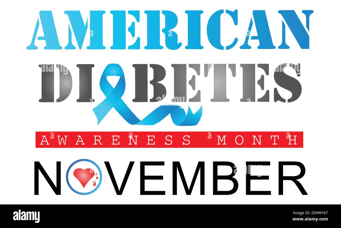 American Diabetes Awareness Month Banner Or Poster Design Stock Vector