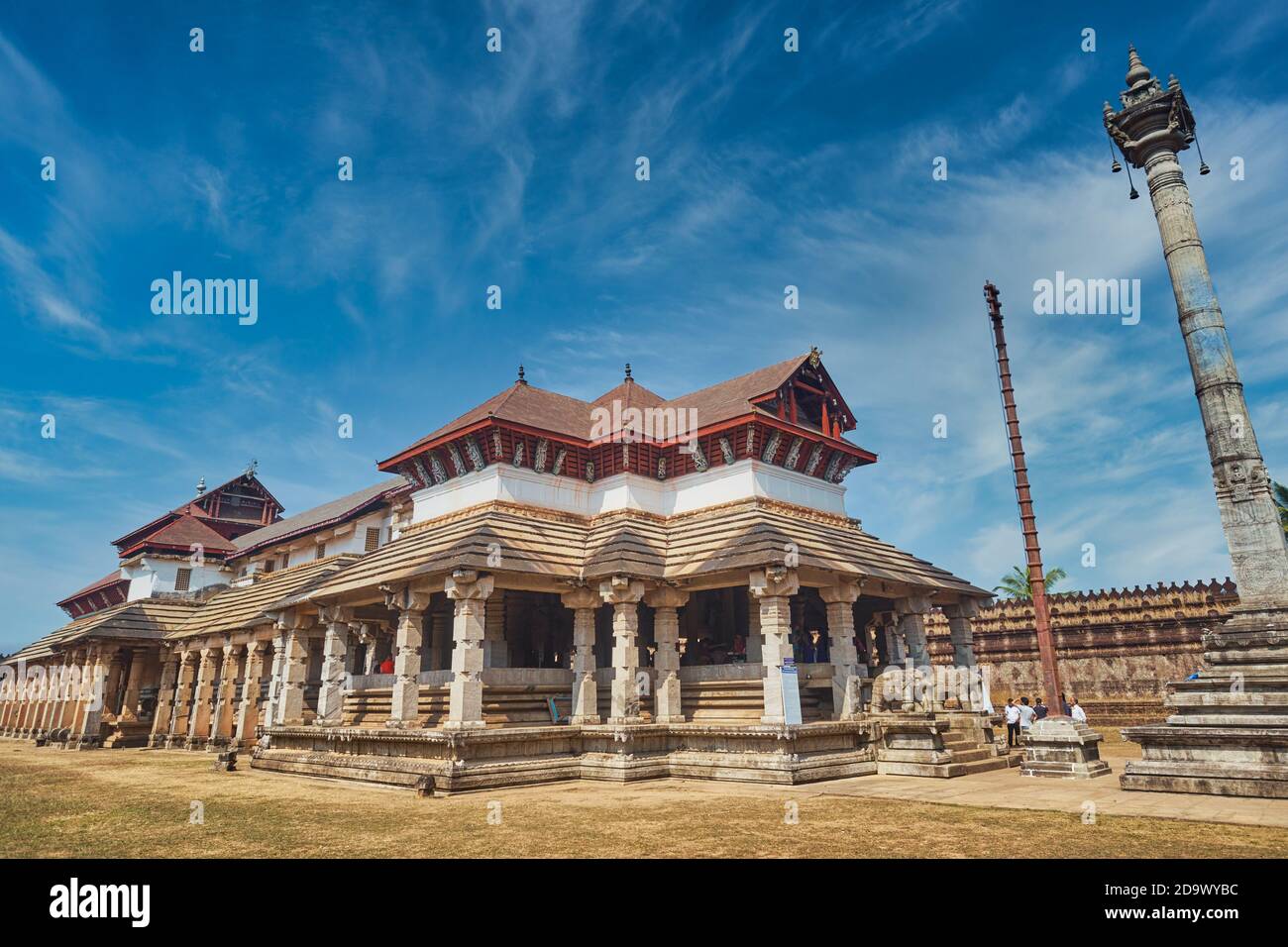 The Thousand Pillar Temple or Saavira Kambada Basadi, a Jain temple in Moodabidri (Mudabidri), near Mangalore (Mangaluru), Karnataka, South India Stock Photo