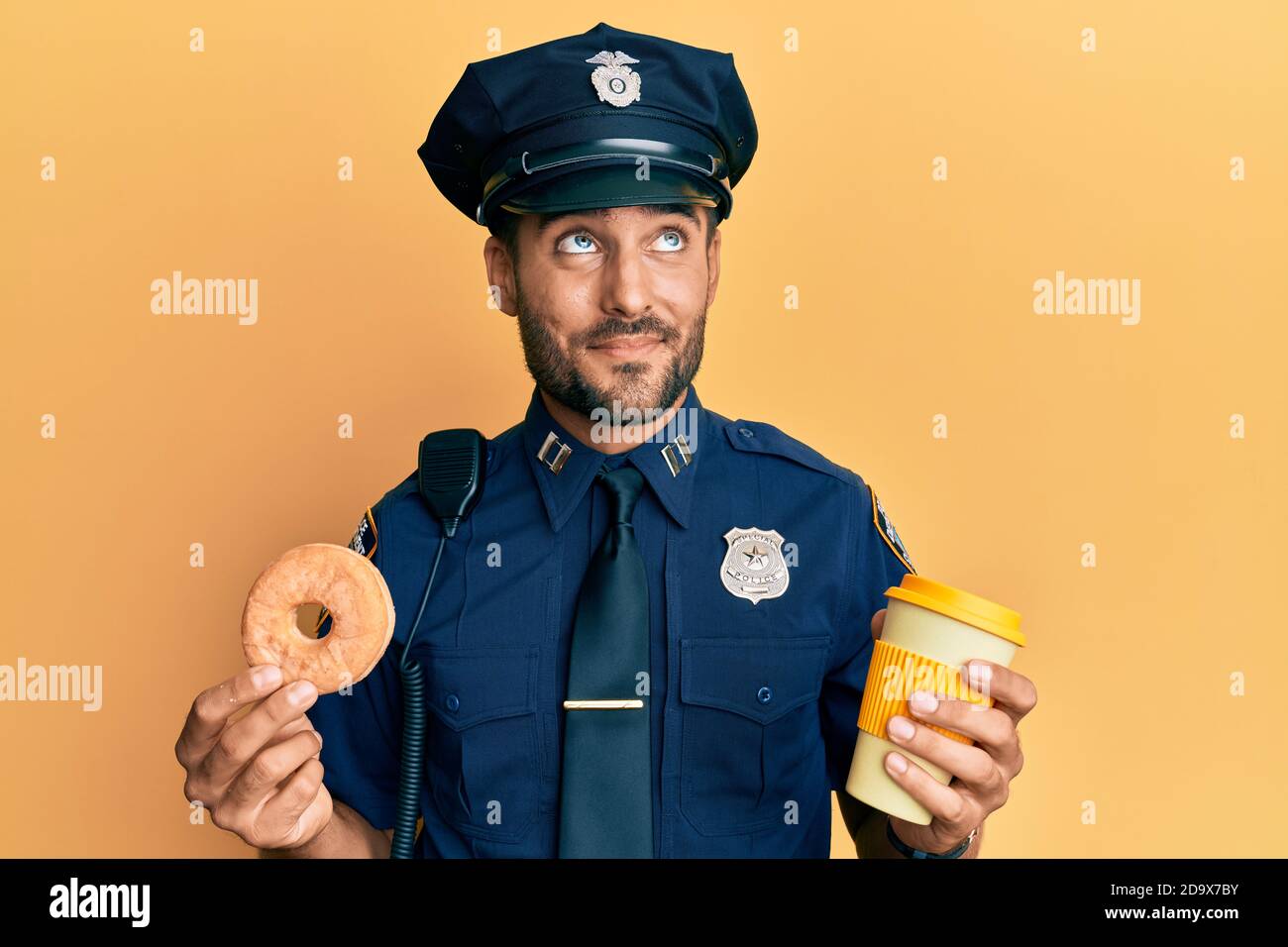 Police eating donut hires stock photography and images Alamy