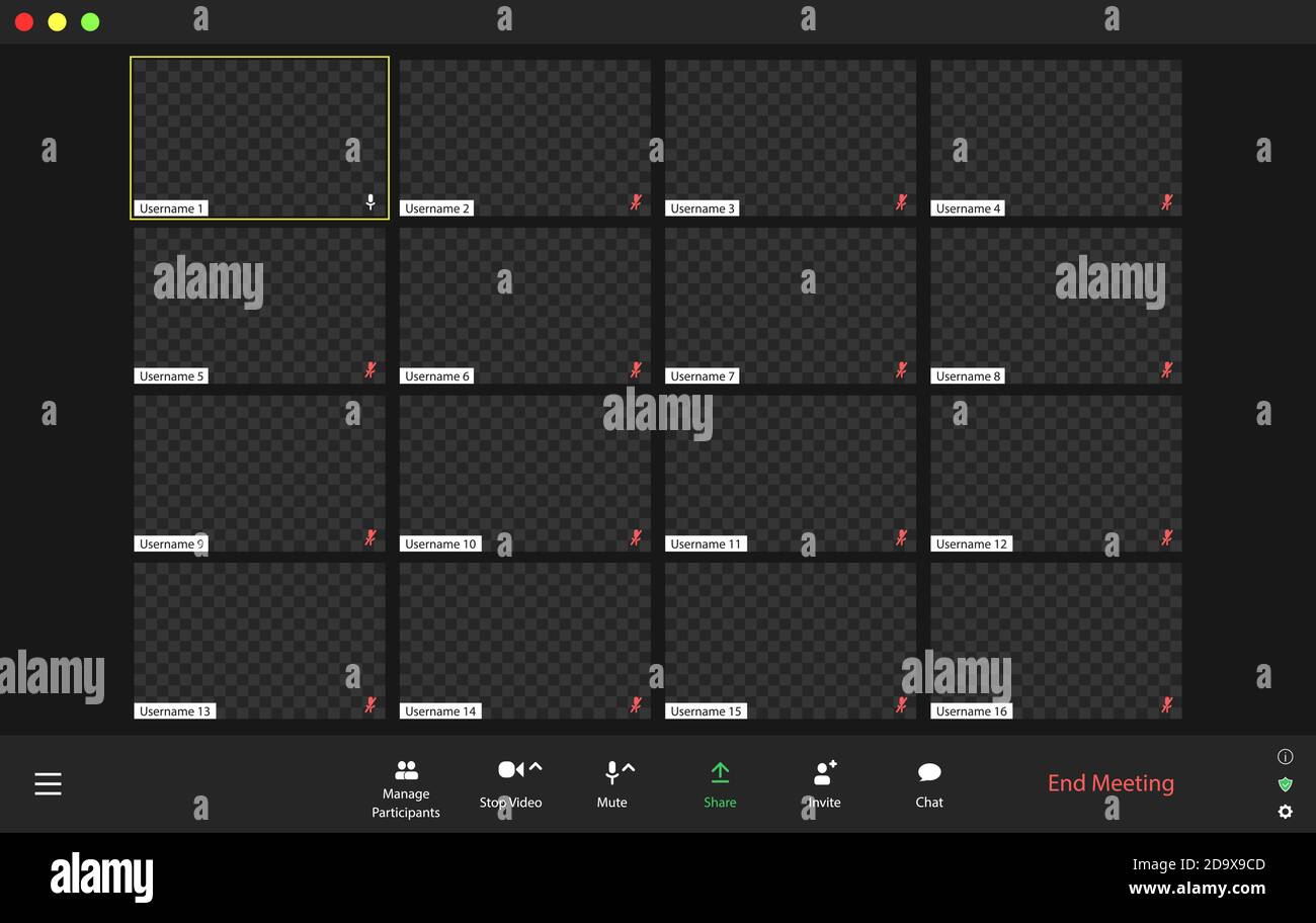 Video conference user interface, video conference calls window overlay ...