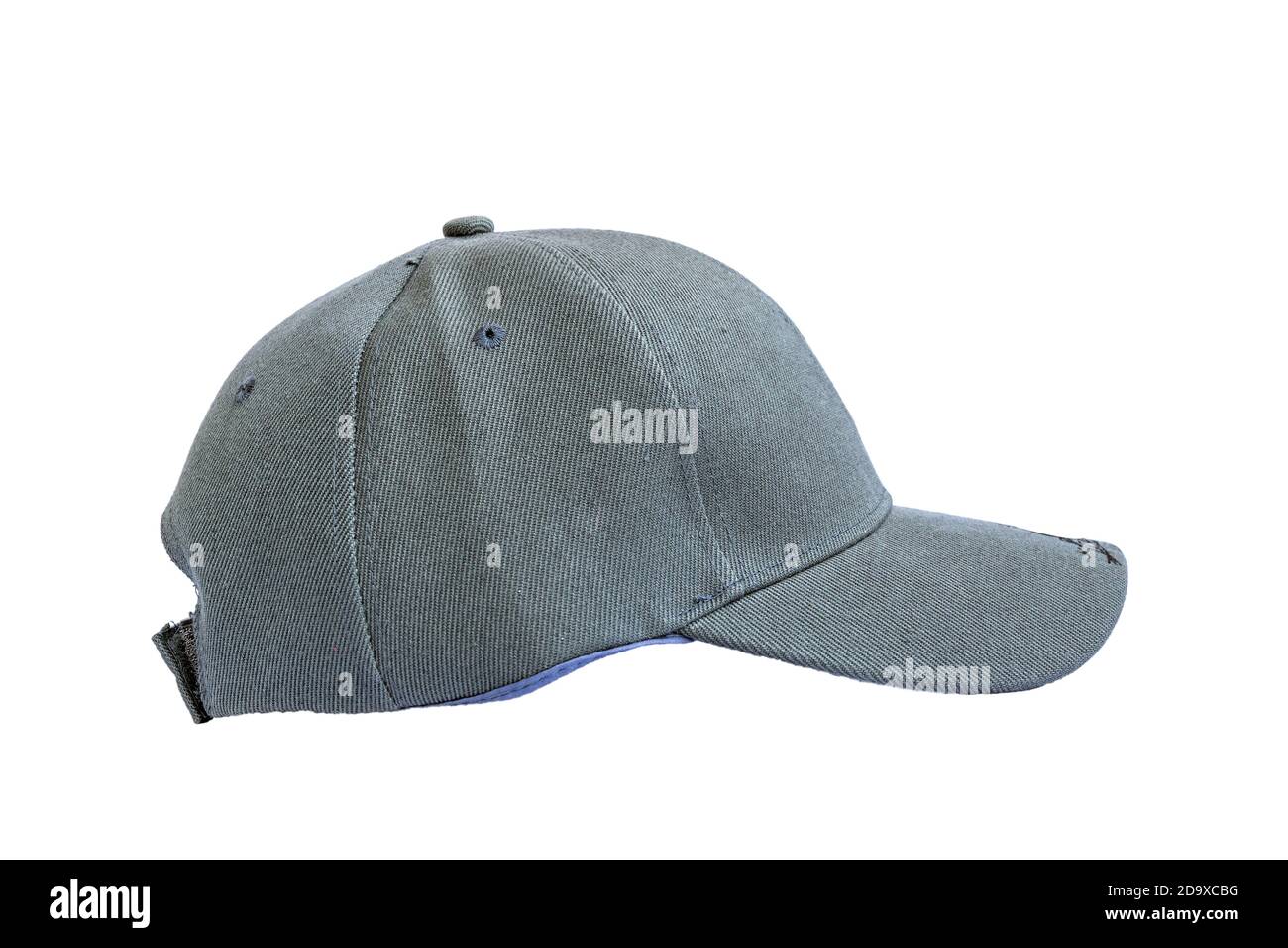 Closeup of the fashion gray cap isolated on white background Stock ...