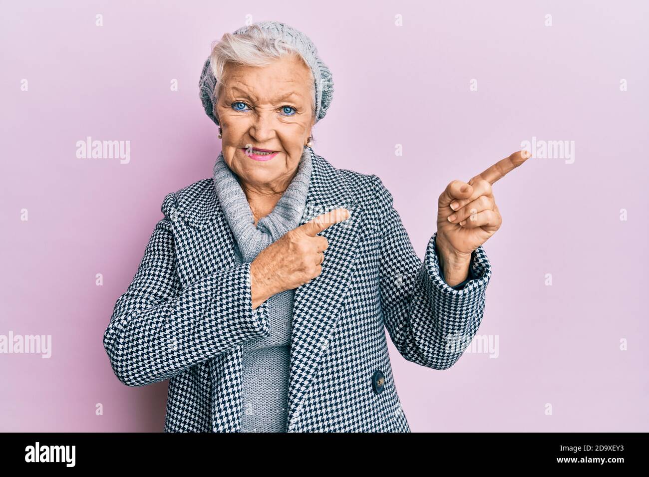 Woman wool jacket senior hi-res stock photography and images - Alamy
