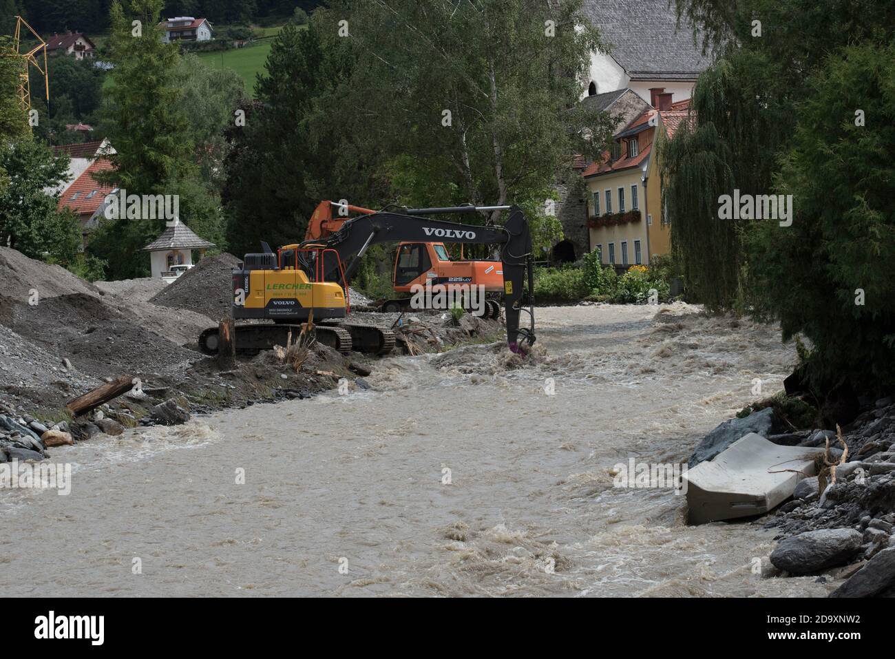 fluss mit hochwasser Stock Photo