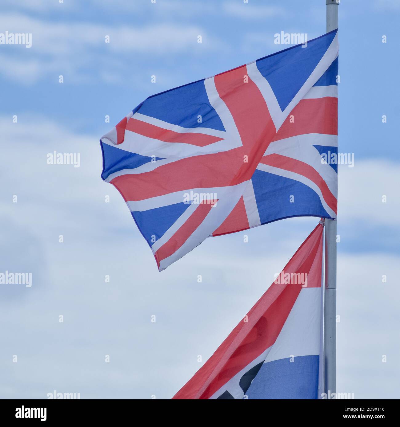 United Kingdom Flag in the wind Stock Photo