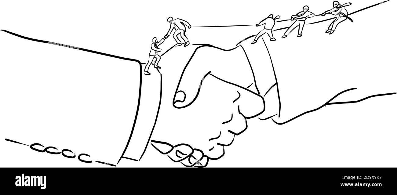 Continuous line drawing Helping hand Gesture sign of help and hope Two  hands taking each other Isolated illustration on white background Stock  Vector by Bravoart 369511182
