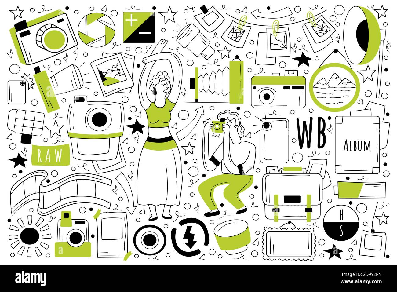 Photography doodle set Stock Vector Image & Art - Alamy