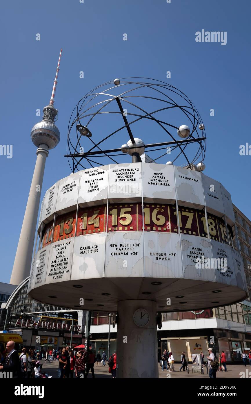 Berlin Alexanderplatz World Time Clock World Time Clock TV Tower tower ...