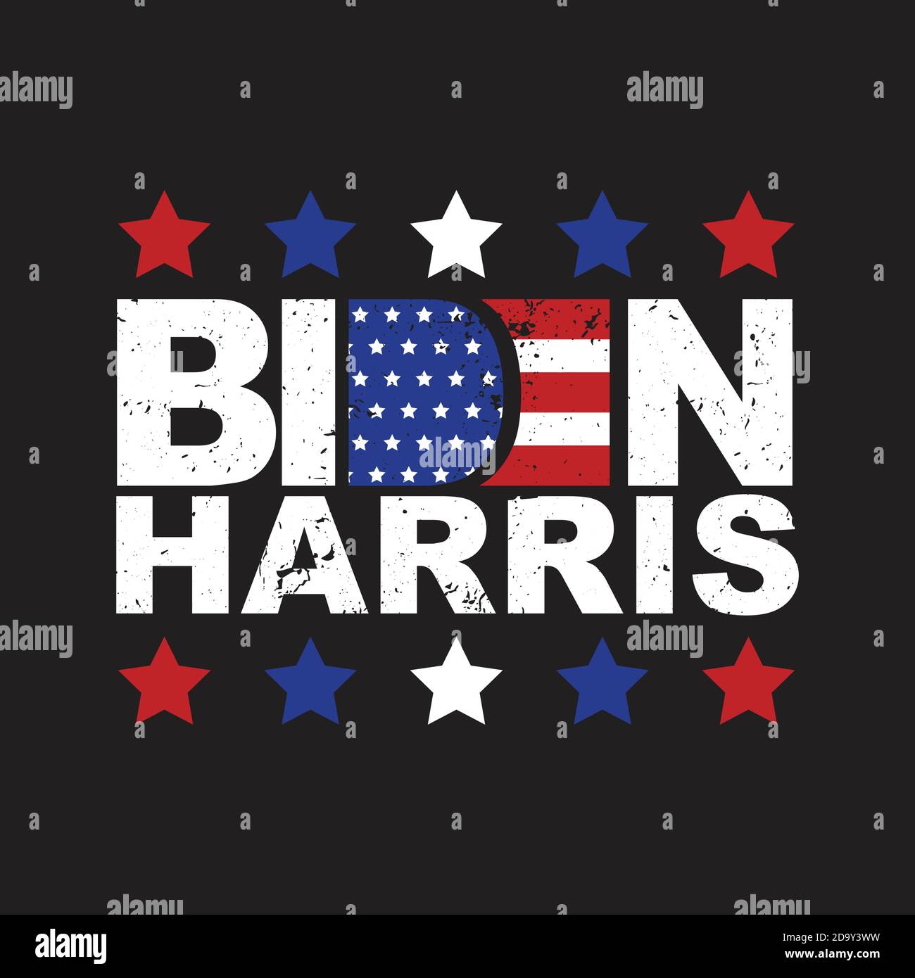 Biden Harris United States of America Presidential Election banner design Vector. Grunge style. Concept poster design template. Joe Biden and Kamala Stock Vector