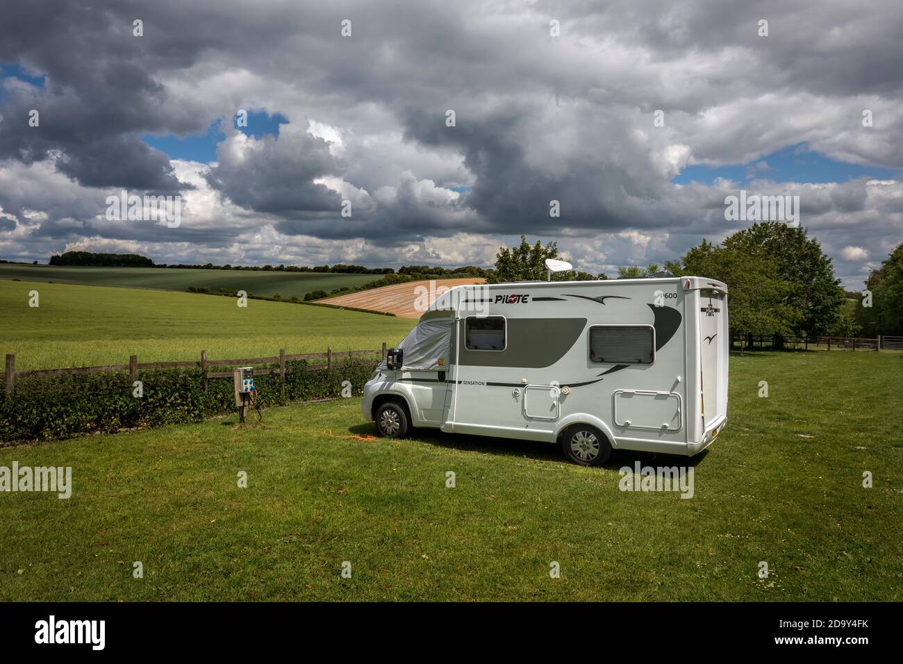 Pilote Motorhome; on a CL; Wiltshire; UK Stock Photo